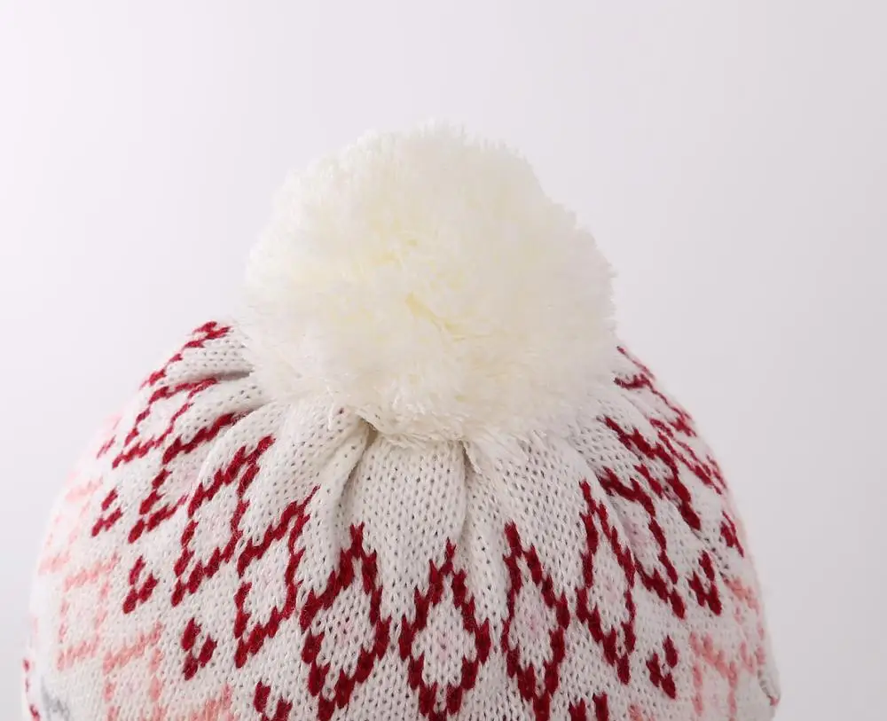 Новинка милая теплая зимняя шапка с черепом для маленьких девочек флисовая