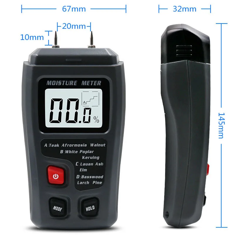 Измеритель влажности древесины Модернизированный цифровой измеритель бревен с
