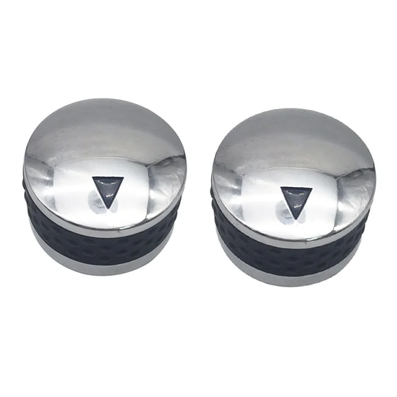 2PCS Gas BBQ Grill Stove Control Knob Handle Metal with Chrome Plated Rotary Switch Gas Appliance Valve Temperature Knobs