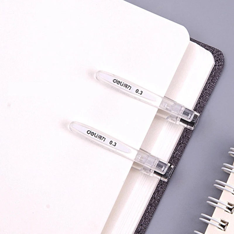 

6 Pcs DELI Financial Gel Pen S40 Accounting Financial Special Pen 0.3mm Student with Very Fine Full Needle Pen Black Water Pen