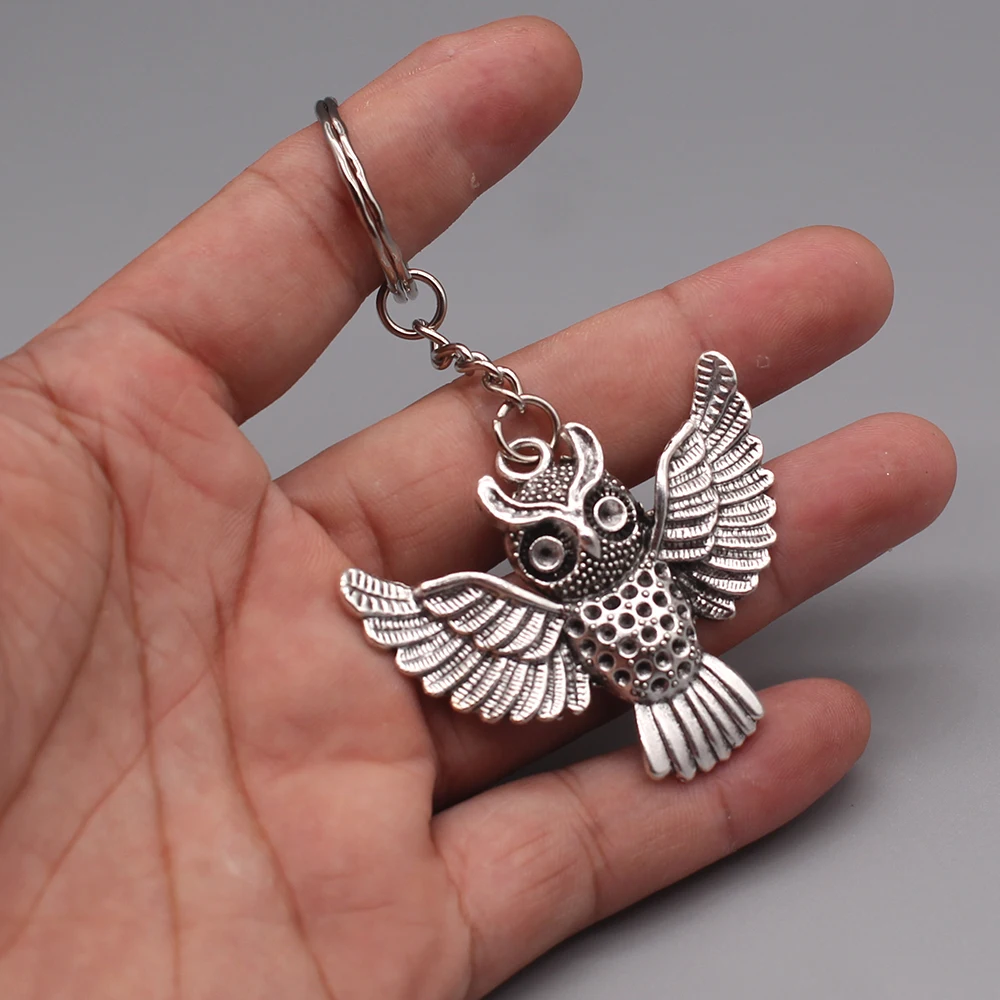 Hapiship 2019 женские/мужские Модные Винтажные брелки из сплава с бронзовой совой