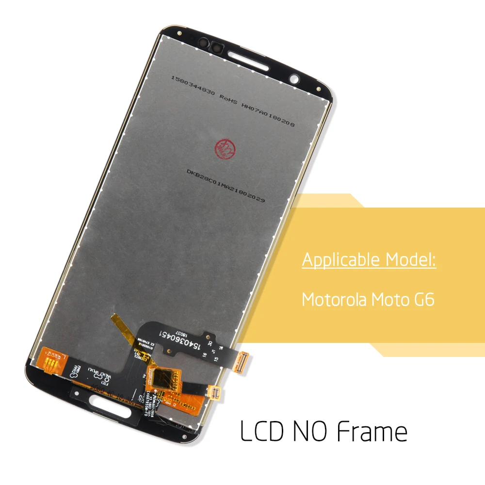 ЖК-дисплей для Motorola Moto G6 Xt1925 XT1925-3 Xt1925-5 ЖК-дисплей Экран Дисплей с сенсорным экраном Стекло дигитайзер передней рамкой в сборе