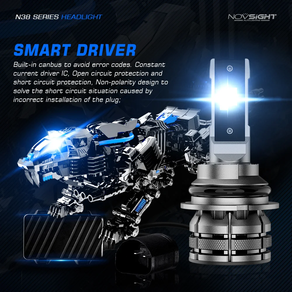 

NOVSIGHT Mini Canbus Lampada H4 H7 LED Car Headlight 15000LM 6500K Lamp H1 9005 HB3 9006 HB4 H11 H13 9004 9007 Fog Lights Bulbs
