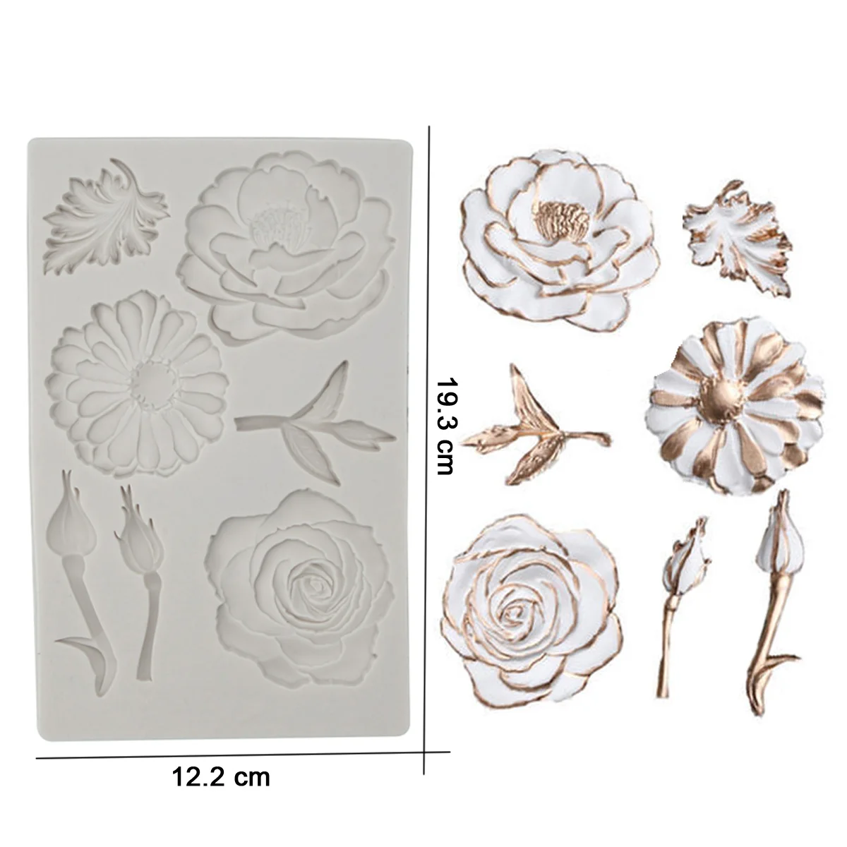 

Sugarcraft Fondant Silicone Mold Wedding Cake Decoration Rose Relief Chocolate Lily Of The Valley Flower Camellia Gumpaste Mould