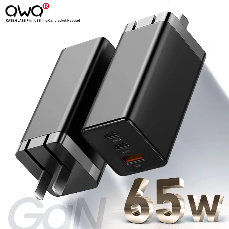 65 Вт USB C Ган зарядное устройство с функцией быстрой зарядки QC4.0 QC PD3.0 PD кабель Type
