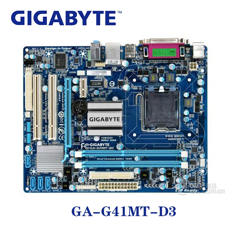 

LGA 775 G41 DDR3 Gigabyte GA-G41MT-D3 100% Motherboard USB2.0 8G GA G41MT D3 Desktop SATA II Systemboard G41MT-D3 PCI-E X16 Used
