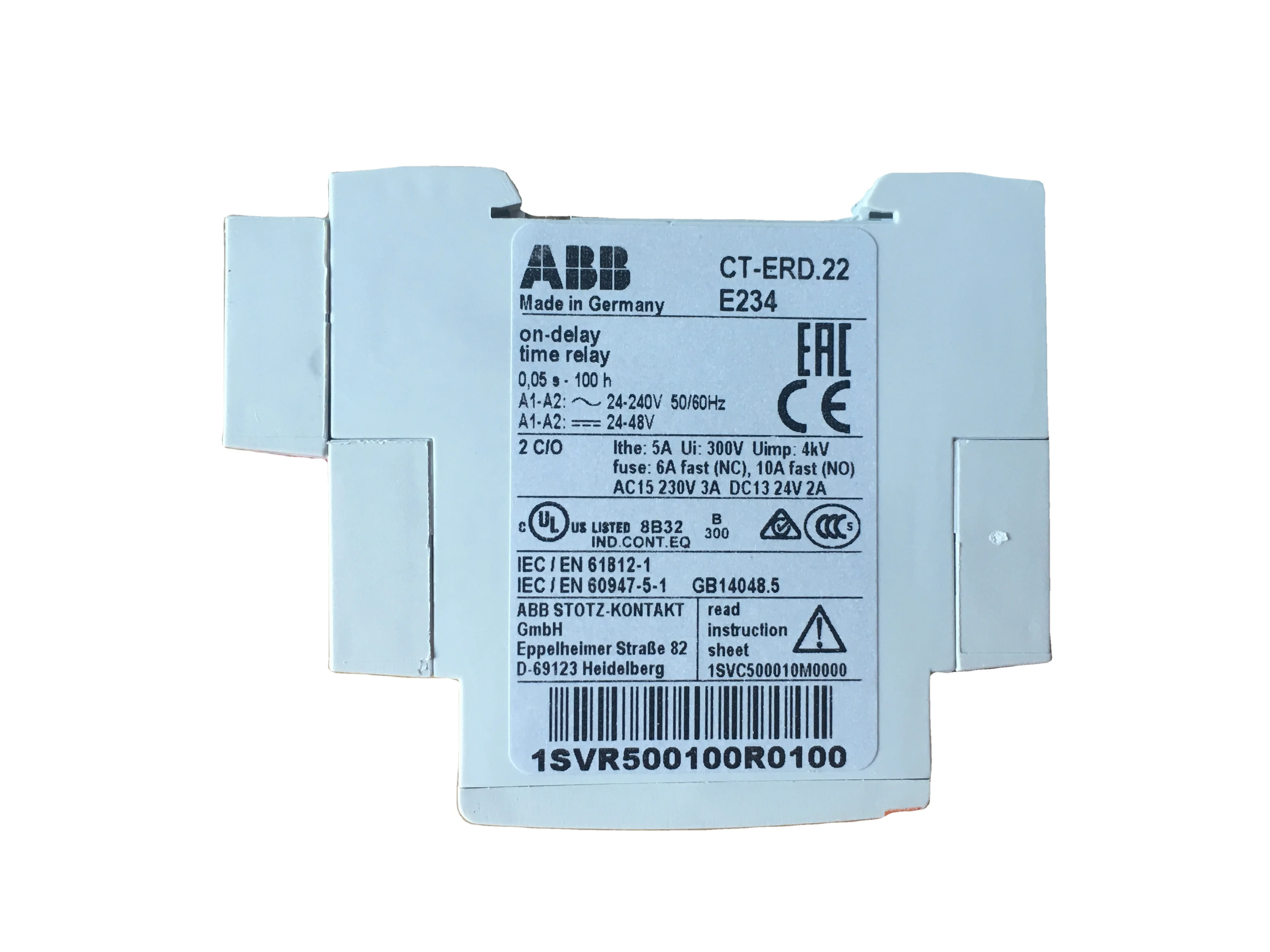 

New and original ABB-China 24-240VAC/DC 1SVR730120R3300 CT-ARS.21S Off-delay time relay