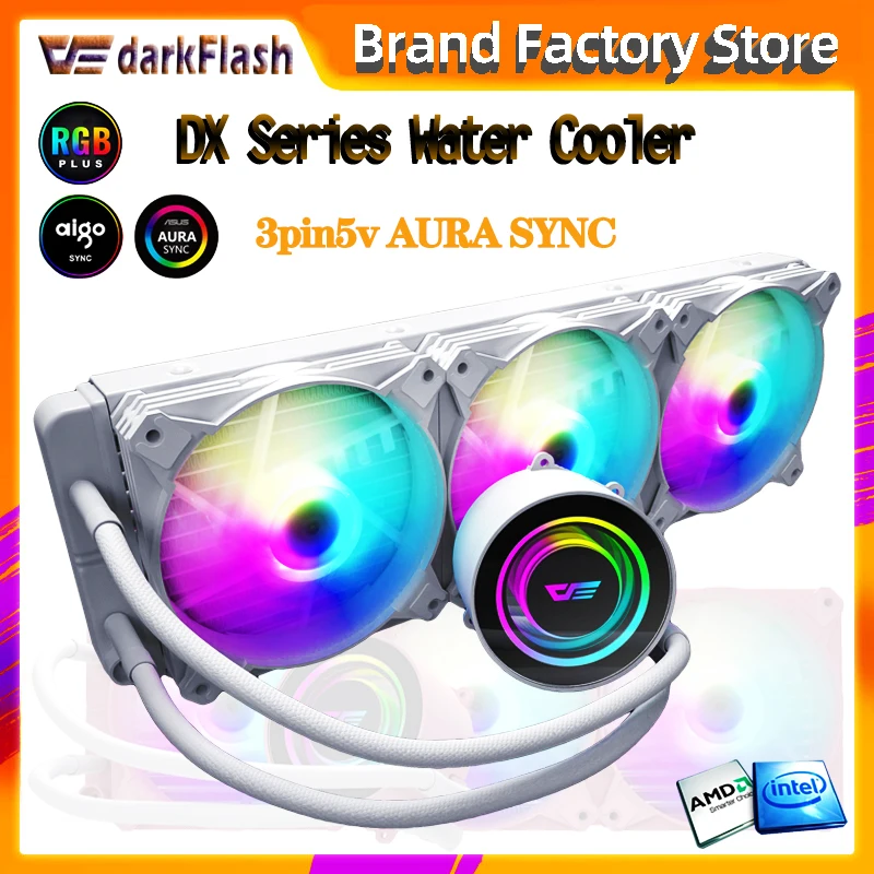 darkflash dx water cooling cpu cooler argb sync computer water cooler heatsink cpu cooling radiator lga 206611512011am3am4 free global shipping