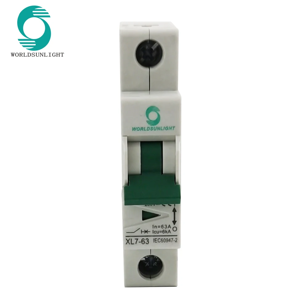 12 шт. в партии CE XL7 63 6A 10A 16A 20A 25A 32A 40A 50A 63A 1 полюс 250В DC Мини автоматический