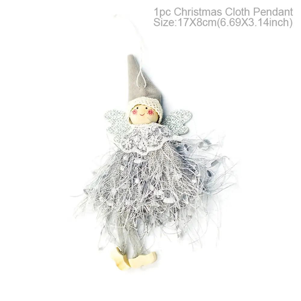 QIFU Christmas Angel Pendant Christmas Decor for Home Christmas Tree Ornaments Xmas Doll Gifts Cristmas Elf New Year - Цвет: Christmas Doll 22