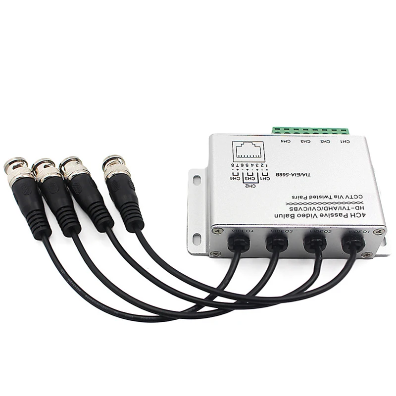 IG CCTV 4 канальный пассивный передатчик видео балун BNC Male к UTP Rj45 Cat5 CH Видео передача
