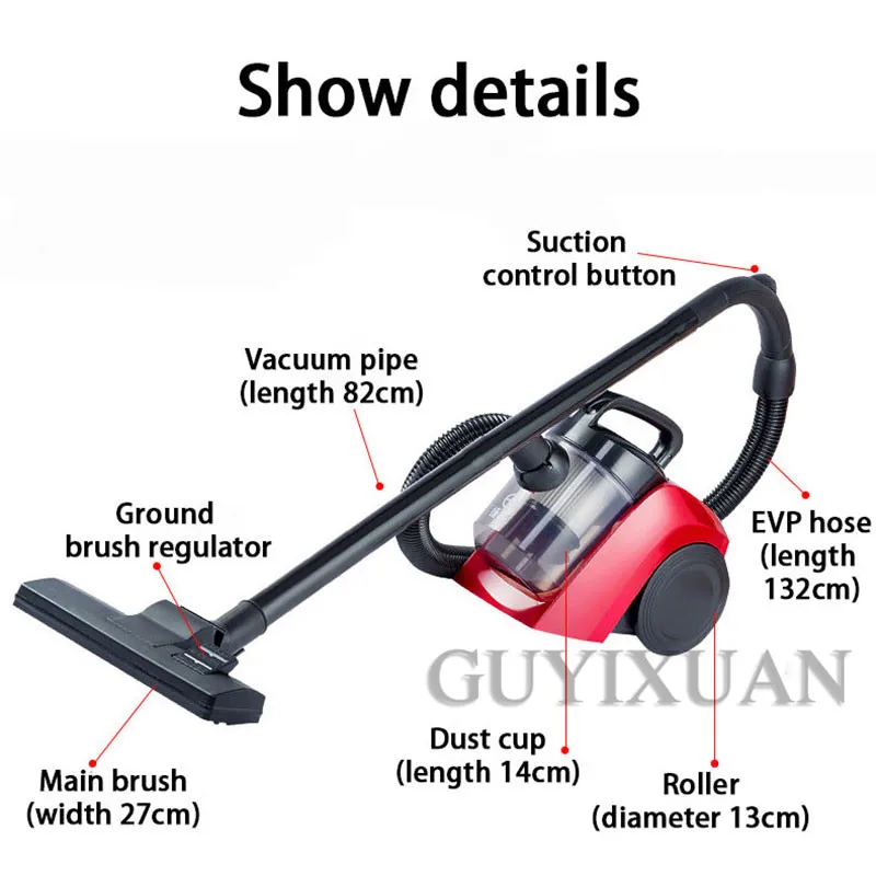 1000W high power handheld horizontal vacuum cleaner Small dry dust removal mites Large suction household | Инструменты