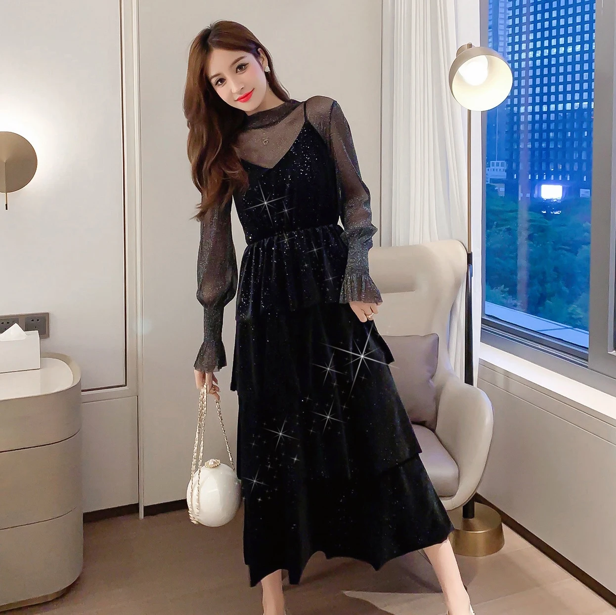 

Long Sleeve Cake Dresses 2020 Spring Women Dress Party Dress