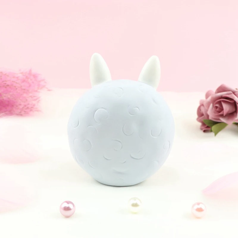 

Vogliovoi Night Light Cartoon Blue Pink Alpaca Resin Warm White For Bedroom Bedside Children's Room