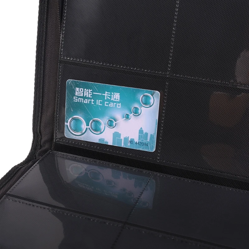 

360 Pockets Trading Card Sleeves Side Loading Pocket Binder Album Pages Card Collector PU Leather with Zipper