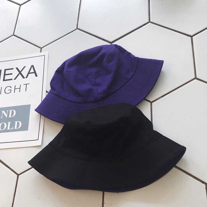 

Double Sided Wear Finger Panama Bucket Hat Men Women Summer Bucket Cap Hip Hop Hat Fisherman Hat