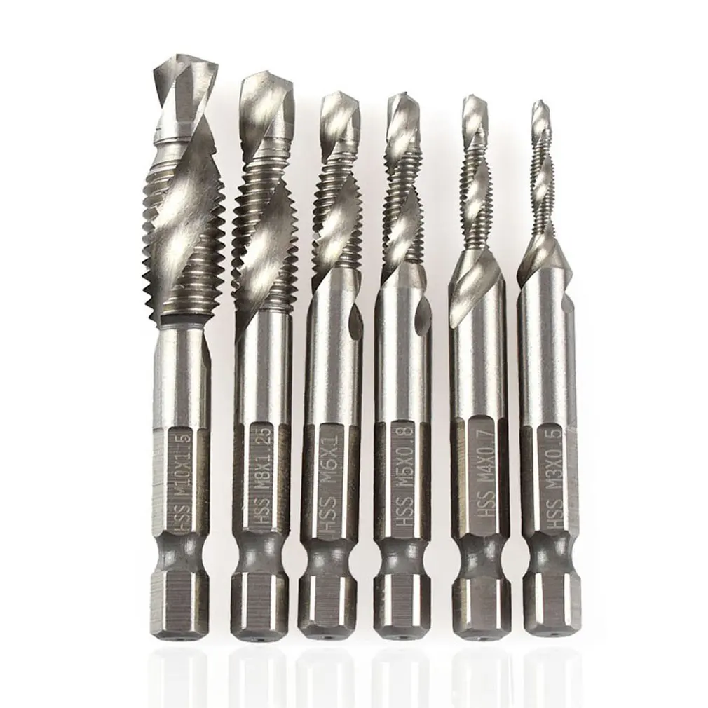 

Titanium Coated HSS Drill Bit Set for Metal Power Tools Twist Drill Accessories Hex Shank Woodworking Tool Optional Size