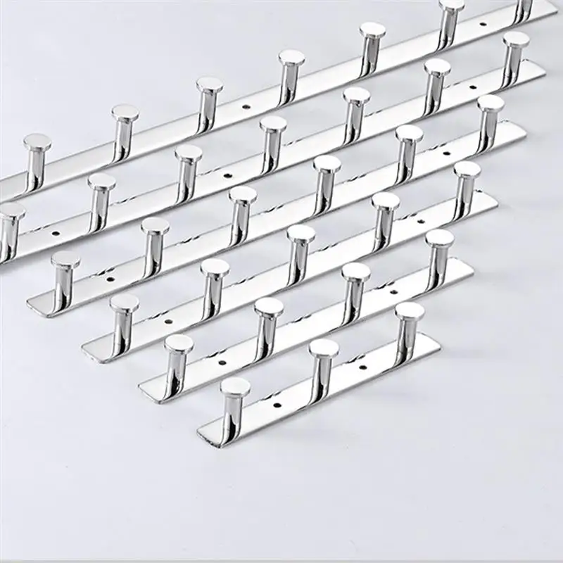 

3-7 Hooks Towel Holder Stainless Steel Hooks Bathroom Hanger Kitchen Accessories Wall Round Robe Rack Hook Door Clothes Hanger