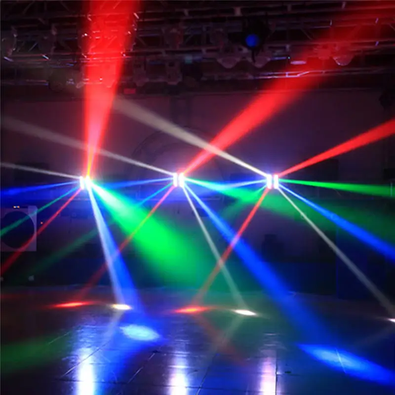 AUCD 24W 8 Heads RGBW LED Mixing Effect Spider Shake Lamp DMX DJ Home Party Club Show Beam Projector Stage Moving Lighting LE117 | Лампы и