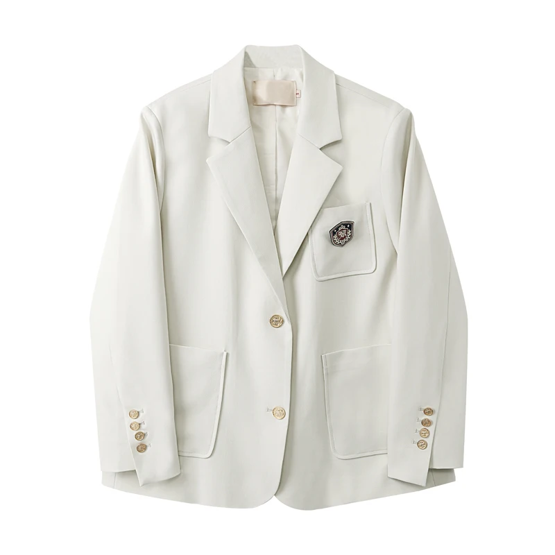 

Женский весенне-осенний костюм Jk в стиле преппи, корейские свободные блейзеры, Женский костюм с длинными рукавами и пуговицами, пальто, офис...