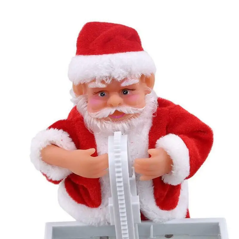Горячая Санта Клаус скалолазание дымоход Кукла электрическая игрушка с музыкой