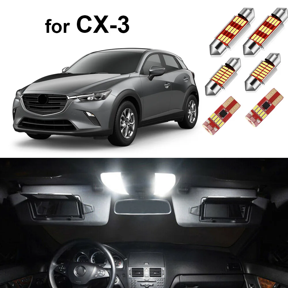 10 шт. светодиодная интерьерная с Canbus светильник комплект для Mazda CX 3 CX3 2015 2016 2017 2018