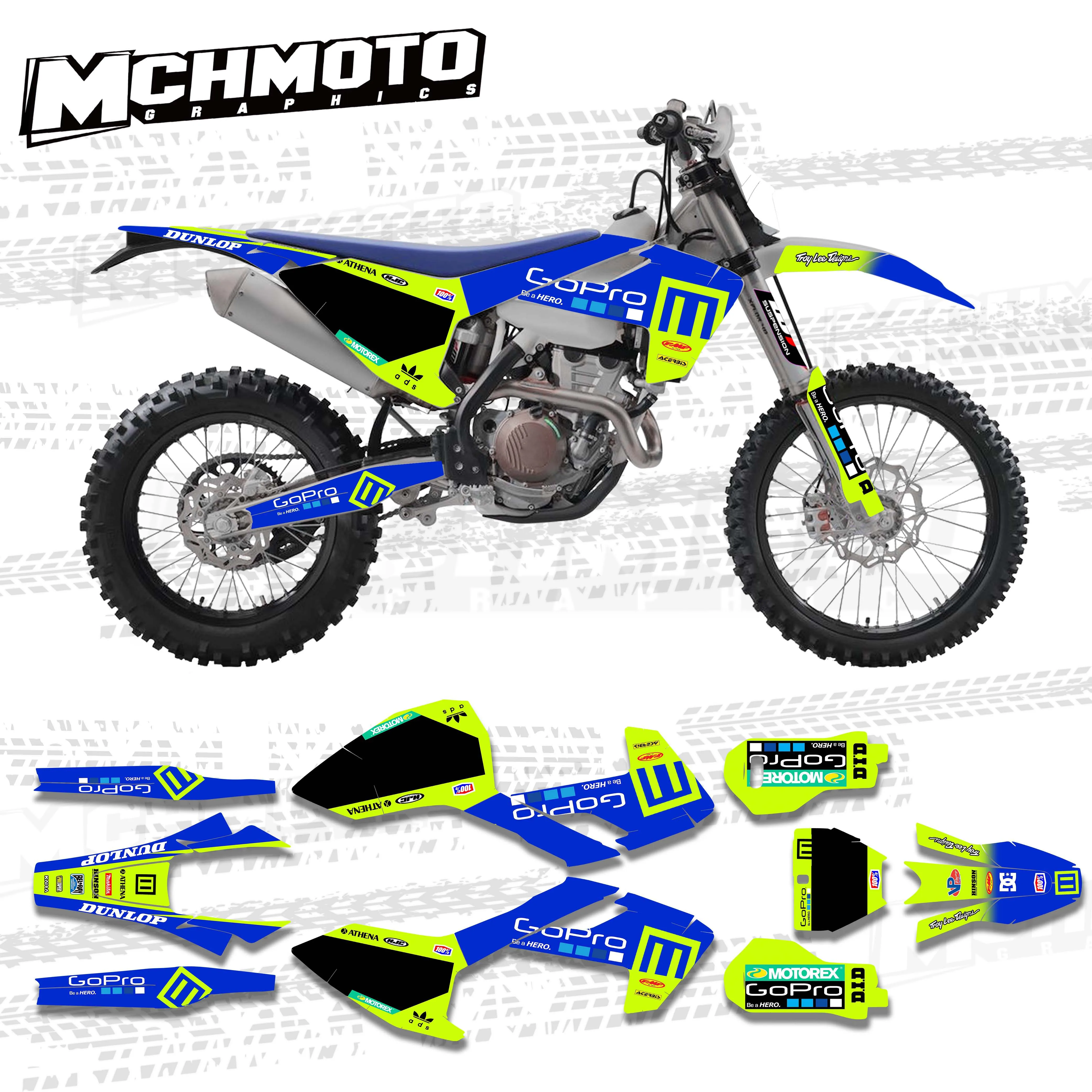 

MCHMFG Motorcycle Team Graphic Decal & Sticker Kit DECO For Husqvarna TE FE TX 2017 - 2019 TC FC TX 2016 2018 125 150 200 250 35