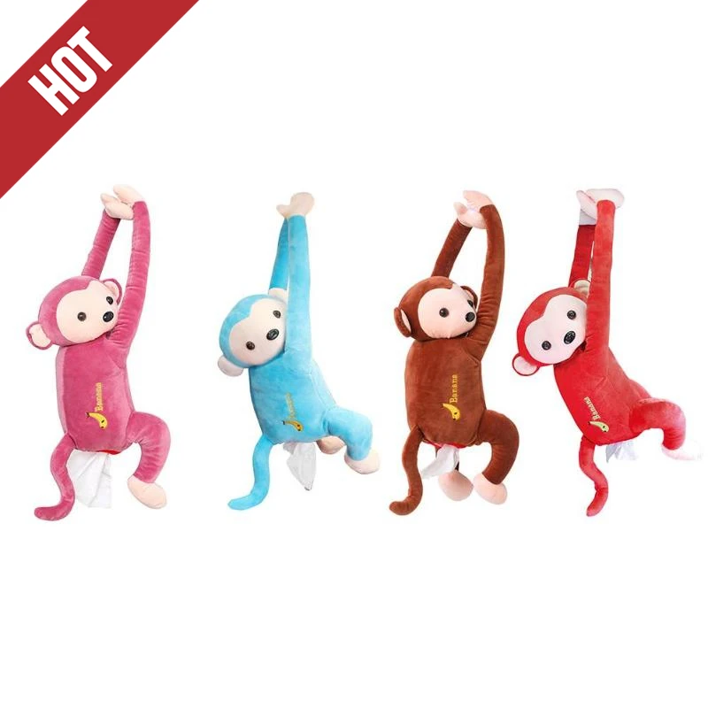 Портативная коробка для салфеток в форме обезьяны бумажных милая