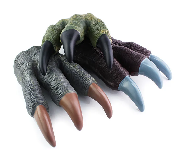 

2021 New Dinosaur Claw Toys Animal Gloves Toys Cosplay Jurassic Play Model Halloween Party Werewolf Hands Kids Toys Trick Prop