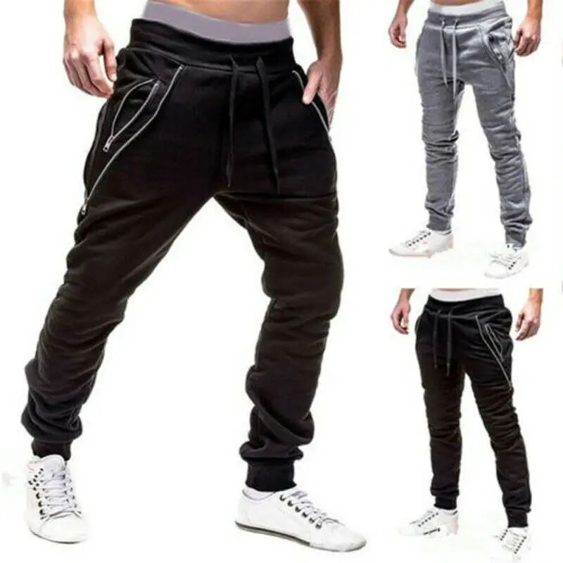 

Mens Shorts Jogging Running Gym Sport Pants Casual With Zip Pocket Sweat Bottoms