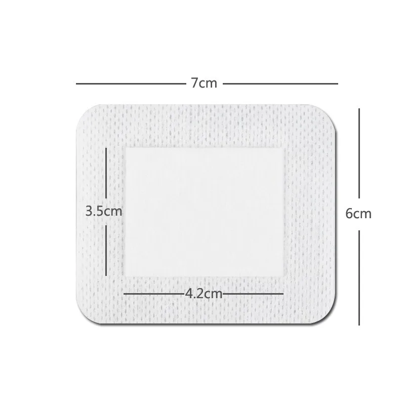 

10PCs 6X7cm Size Adhesive Wound Dressing Band Hypoallergenic Non-woven Medical aid Bandage Wound First Aid Outdoor Protection