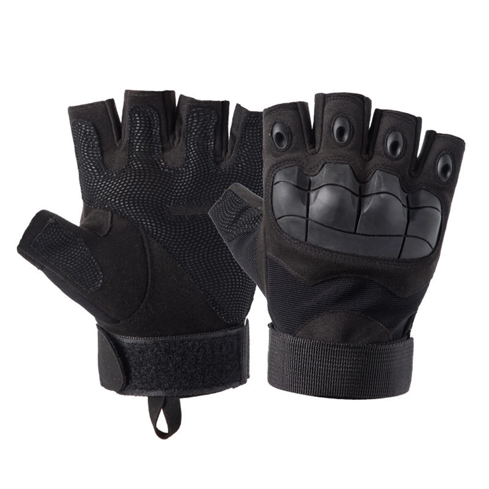 

Non-slip Half Finger Gloves with Wrist Wrap Support Padded Fitness Short Open Finger Glove for Riding Sports Summer JC