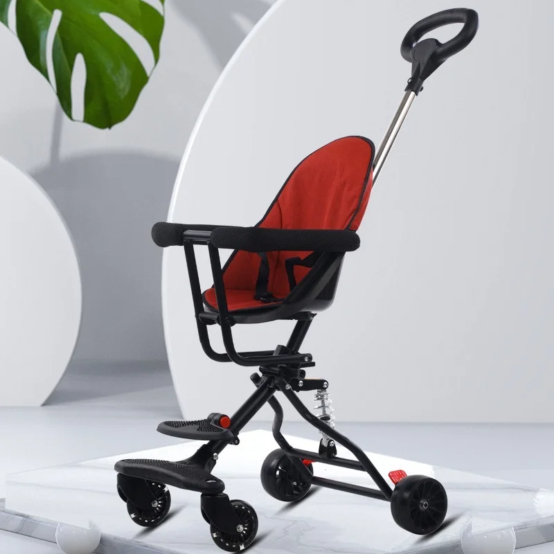 Lightweight Folding Infant and Child Four Wheel Trolley High Landscape Stroller
