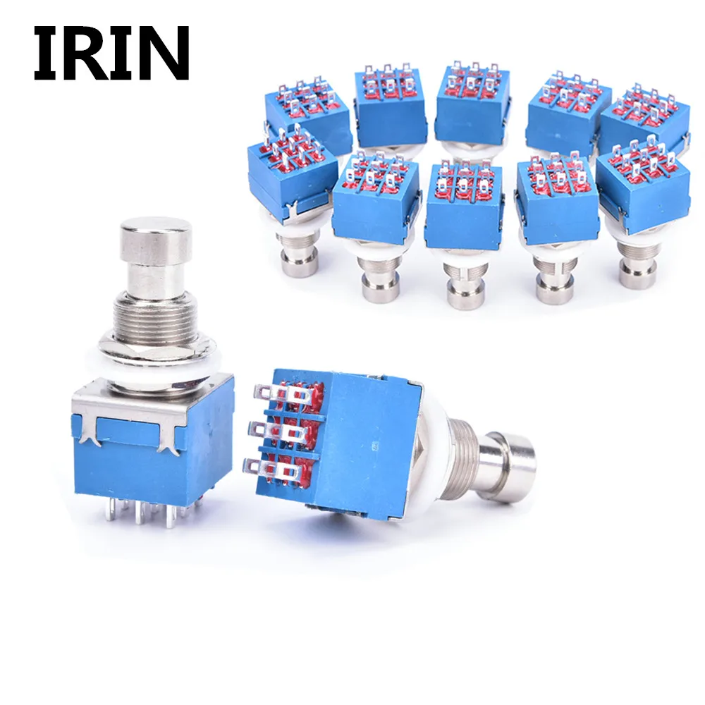 

ИРИН 10 X 3PDT 9PIN коробка педалей эффектов для гитары, металлический переключатель, истинный байпас, запчасти для гитары, аксессуары