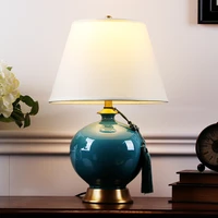 jingdezhen kiln changed ceramics copper table lamp for living room large bedroom bedside lamp