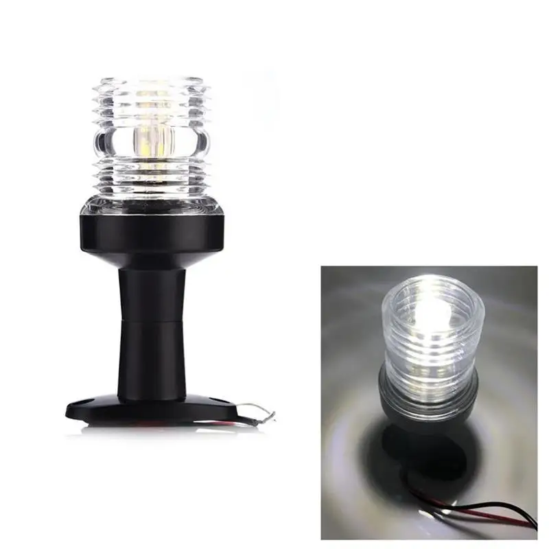 12V Белый светодиодный фонарь якоря складной вниз светодиодный фонарь навигации для яхты для парусного спорта сигнальный фонарь навигационный сигнал индикаторная лампа
