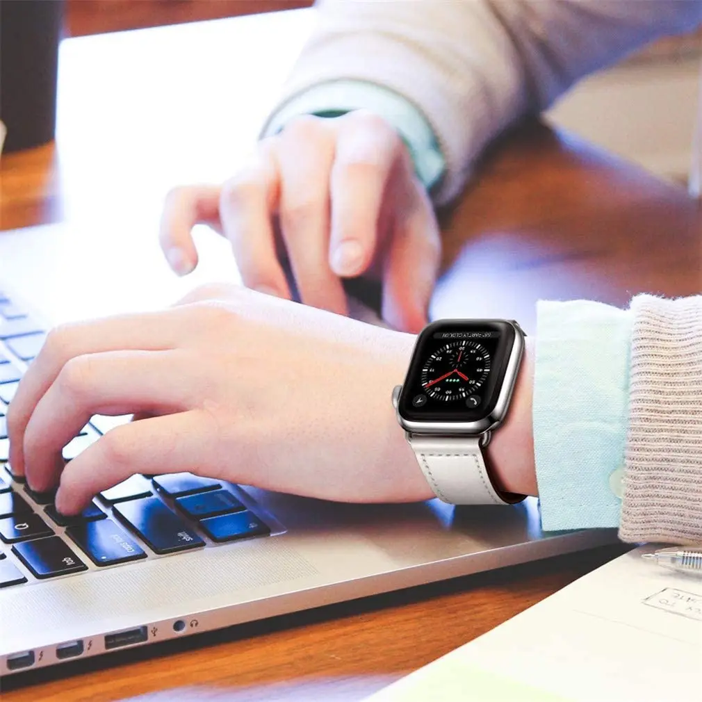 

Leather strap For Apple watch band 44mm 40mm 42mm 38mm 44 mm Smartwatch Accessories bracelet iWatch 3 4 5 6 se