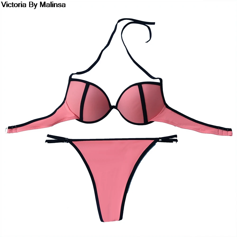 Женский купальник бикини бразильские трусики танга оранжевый дизайнерский