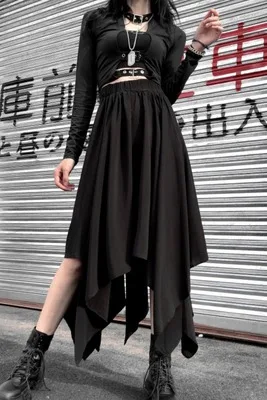 

New Dress Yoshi Yamamoto dark Japanese irregular high waist small pure color skirt woman