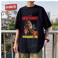 hot sale asap rocky graphic printed tee cool fashion mens wears oversized casual breathable unisex all match short sleeve tshirt