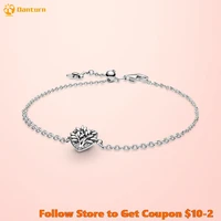 hot sale 100 authentic 925 sterling silver heart family tree chain bracelet for women jewelry making birthday gift