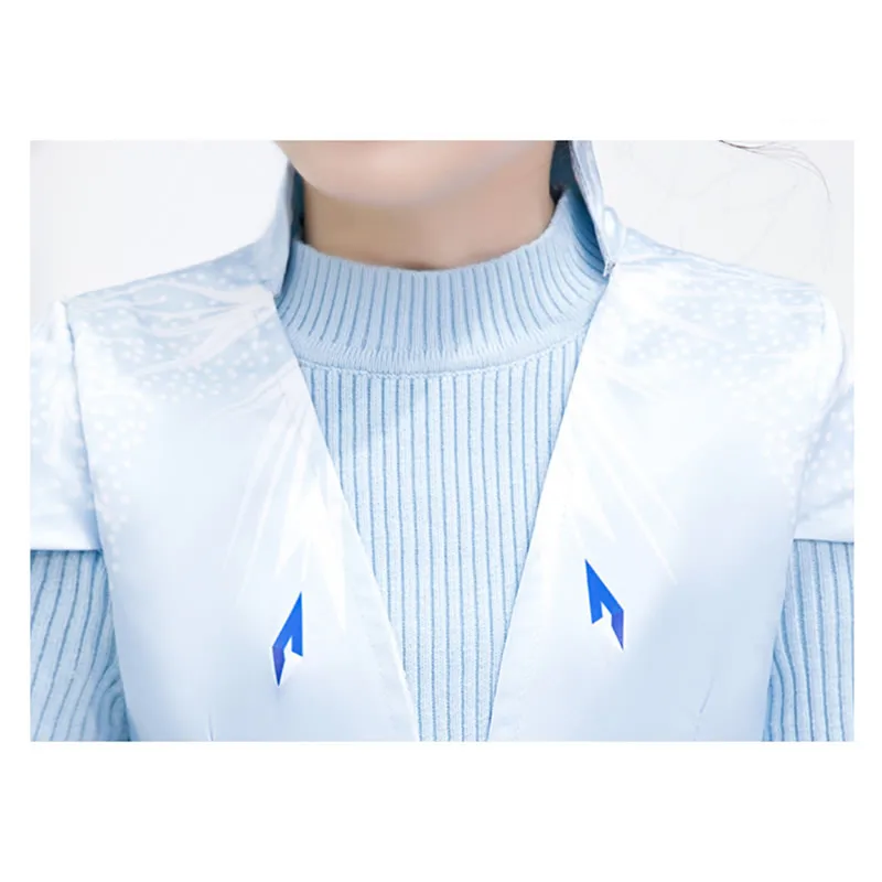 Платье-свитер для девочек с принтом Эльзы Тюлевое платье вырезами на спине и