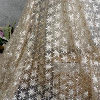 flower sequin embroidery mesh lace fabric wedding dress clothing accessories