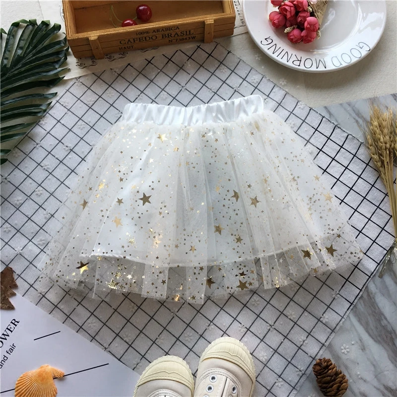 Летняя новая сетчатая юбка Tonytaobaby для маленьких девочек полуюбка с пентаграммой