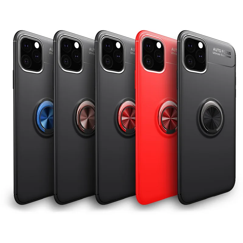 Магнитный кольцевой кронштейн силиконовый чехол для iPhone 11 Pro Max 2019 XR XS MAX Holder