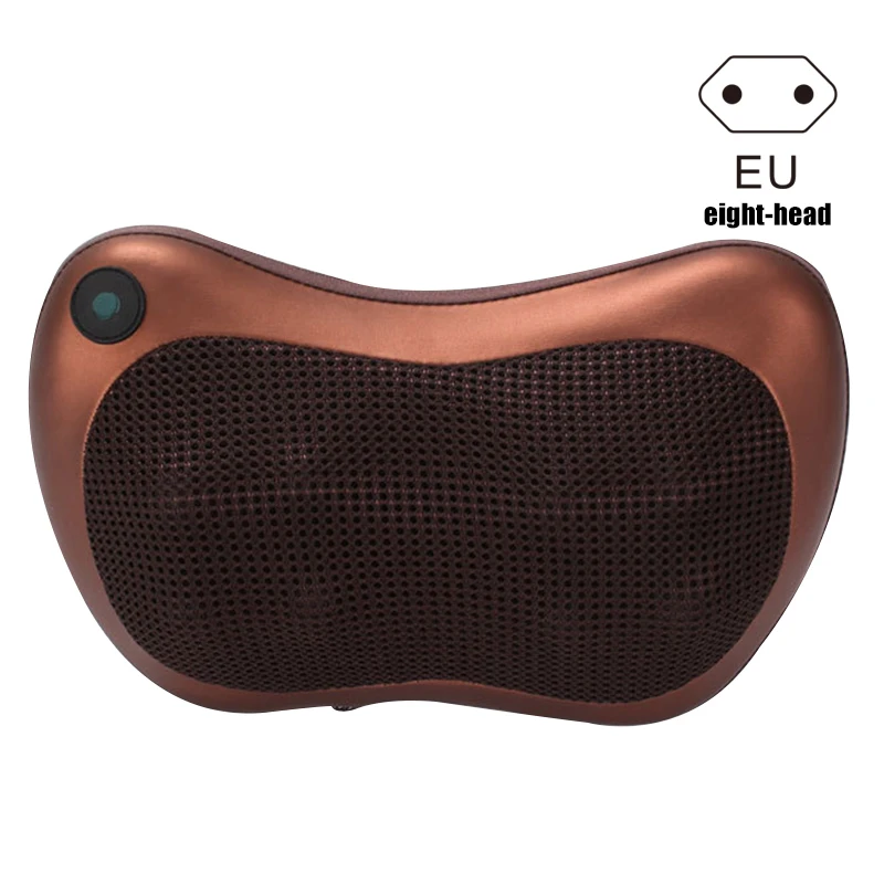 8 head EU Plug Расслабляющая массажная подушка вибратор Электрический разминающий массаж плеч спины массаж шеи массаж талии ноги снятие стресса - Цвет: 8 head EU Plug