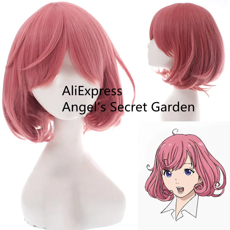 Парик для косплея аниме Noragami Ebisu Kofuku короткие розовые Искусственные волосы