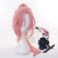 cherry blossom pink long ponytail wig cosplay costume sk8 the infinity heat resistant synthetic hair sk%e2%88%9e men women wigs