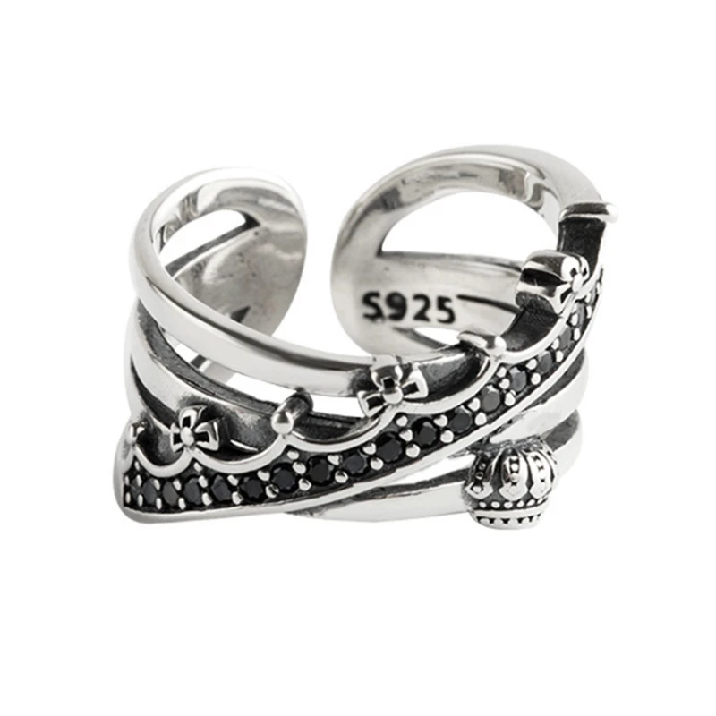 Оптовая продажа новинка акция черный кубический цирконий каменная Корона