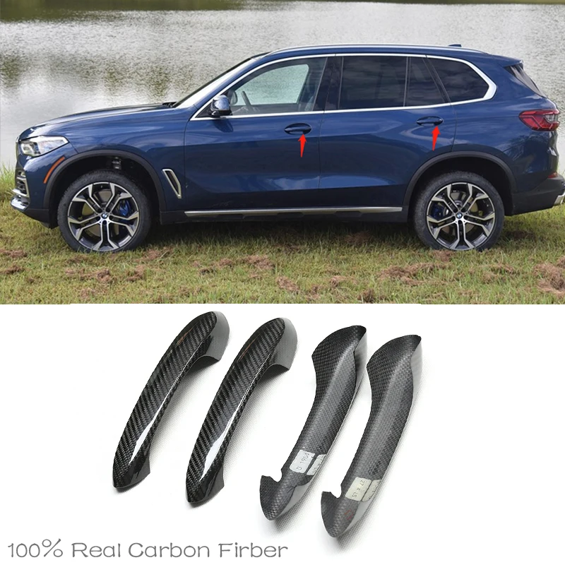 

For BMW x5 G05 M50i xDrive40i xDrive30d xDrive 30i 2019 2020 High Quality Carbon Fiber Door Handle protection cover Trims Fits